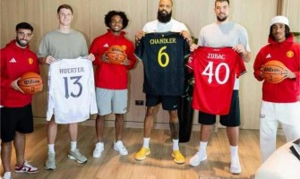 Estrelas da NBA visitam a base de treinos do Manchester United